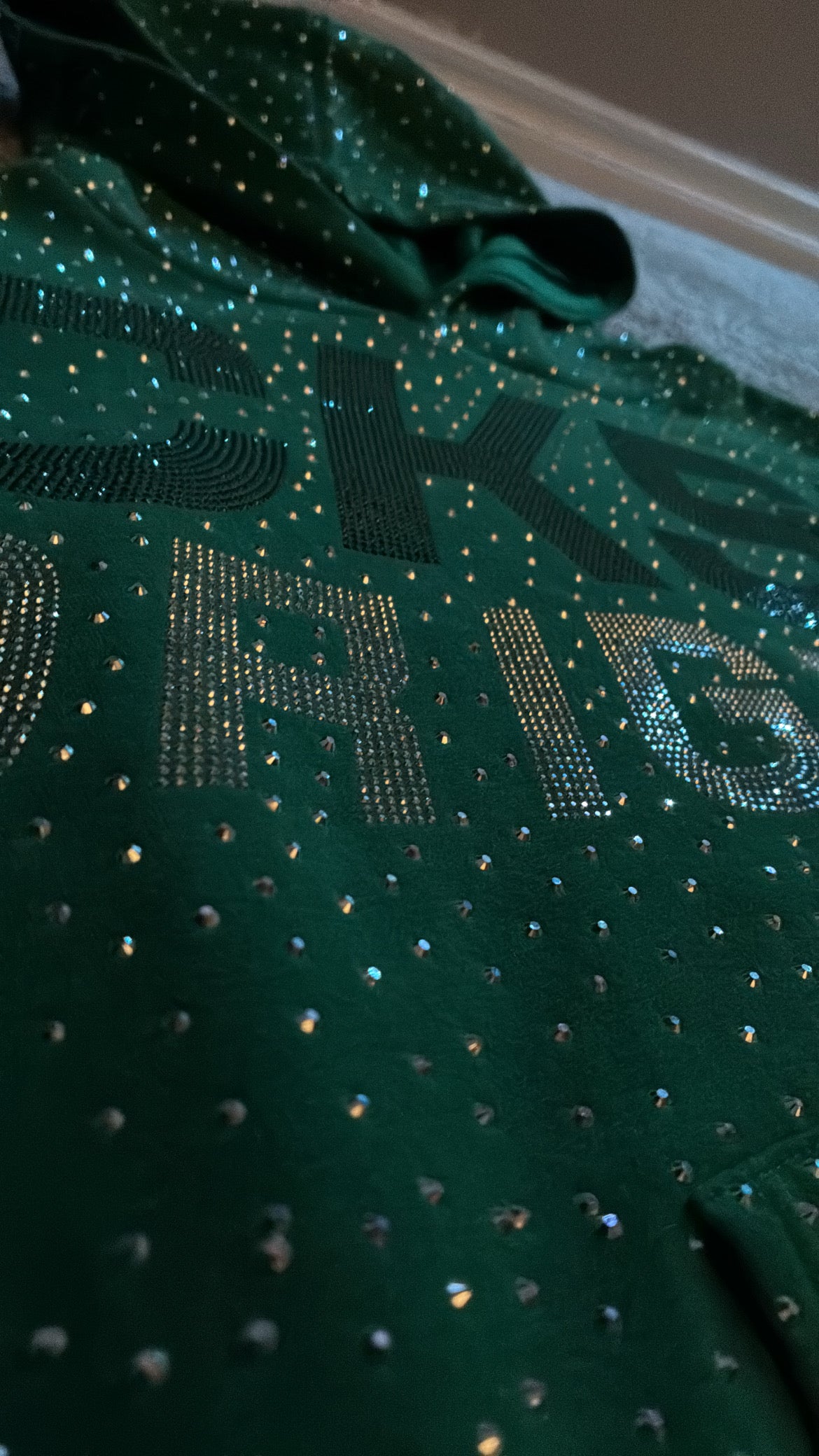 Rockstar Original Rhinestone Hoodie – Forest Green