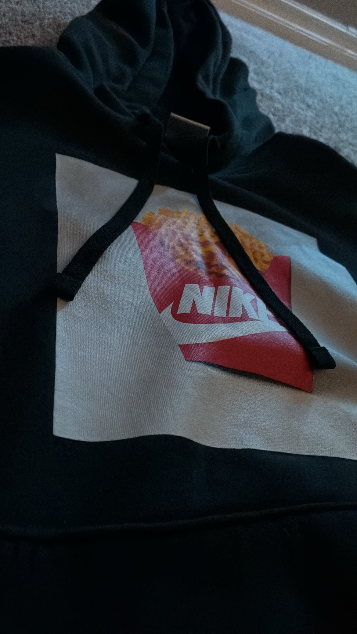 Nike Fries Graphic Hoodie – Black - Youth L