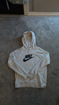 Nike Center Swoosh Hoodie – White/Black - Youth M