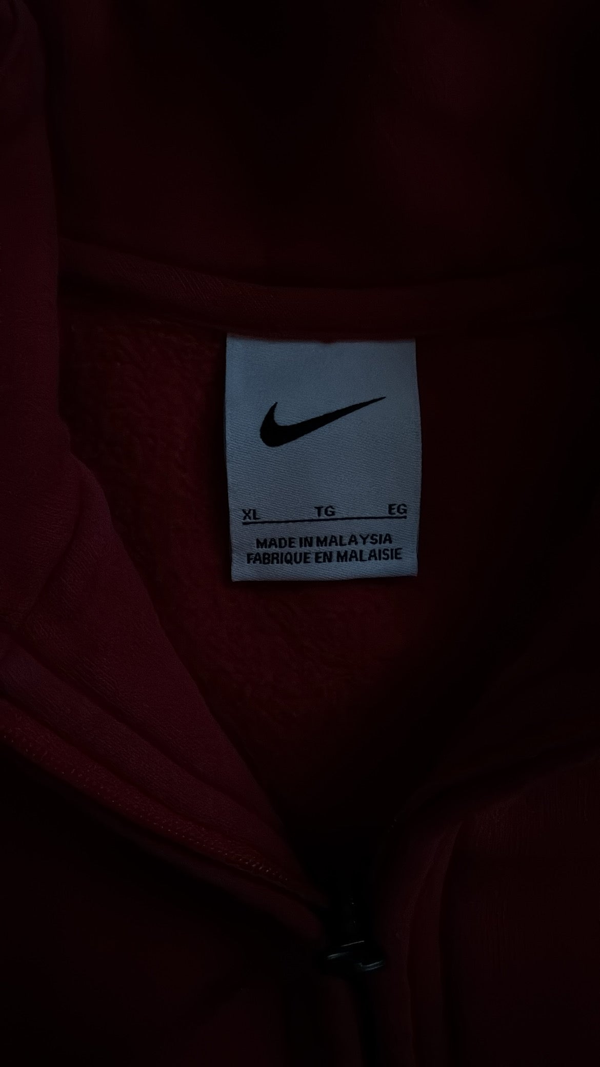 Red Nike Quarter Zip Pullover Youth Large